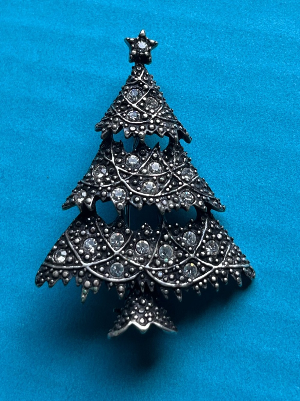 Vintage Anne Klein 90s Christmas Tree Brooch